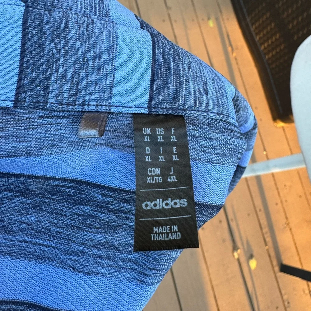 Mens Adidas Blue Polo Golf Shirt Short Sleeve size XL